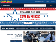 Tablet Screenshot of cyclegear.com